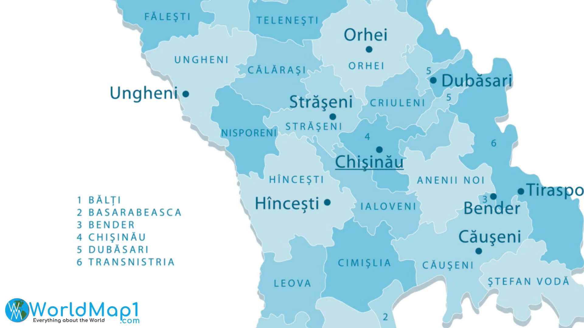 Moldova Country Map